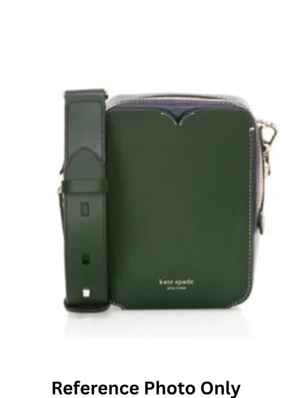 Kate Spade Candid Medium North South Camera Bag In Deep Evergreen - Pre-Loved